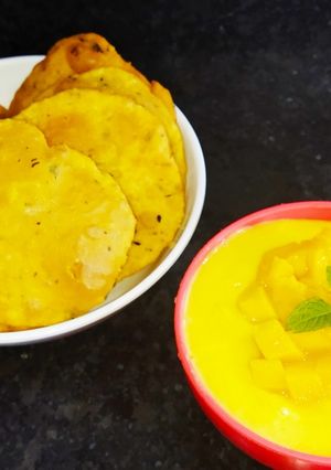 मलाई आमरस मसाला पूरी (malai aamras masala poori recipe in Hindi) रेसिपी मुख्य फोटो