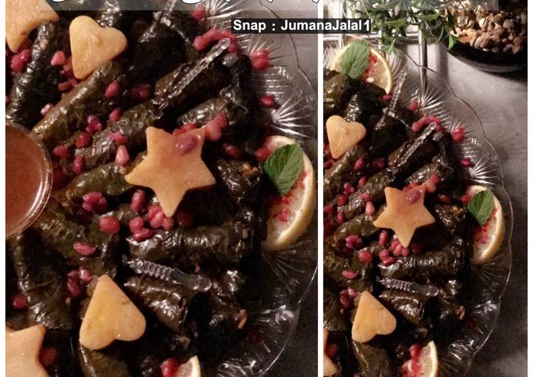 ورق عنب بدبس الرمان مع صوص خاص