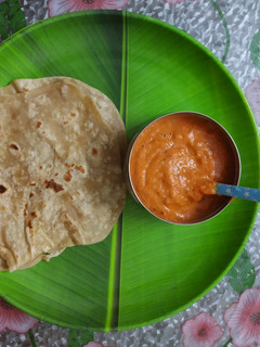 சப்பாத்தி தக்காளி தொக்கு (Chappathi Thakkali Thooku Recipe in Tamil) செய்முறை முக்கிய புகைப்படம்