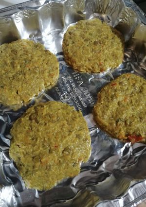 Una foto de Carne para hamburguesa 🍔 de lentejas