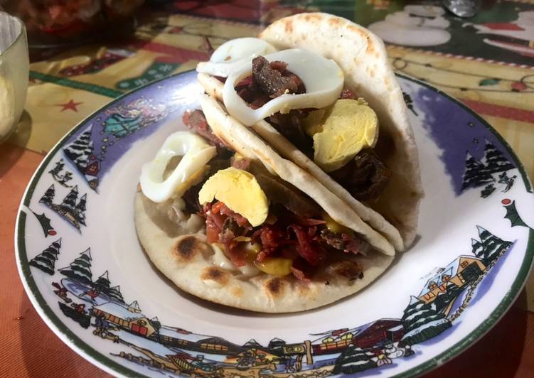 Tacos de lengua de vaca y carne Receta de Pedro Angel Lazarte Cookpad
