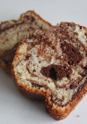 Une photo de Gâteau marbré au chocolat