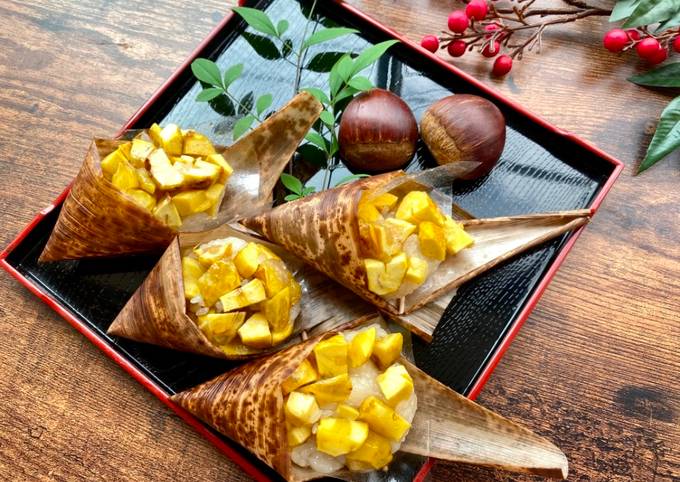 Японский каштановый Охаги 
(Вареники из клейкого риса)