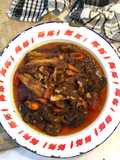 Jeroan Kambing Masak Gambrat ala Madura