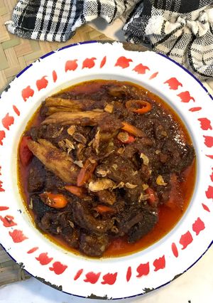 Foto resep Jeroan Kambing Masak Gambrat ala Madura