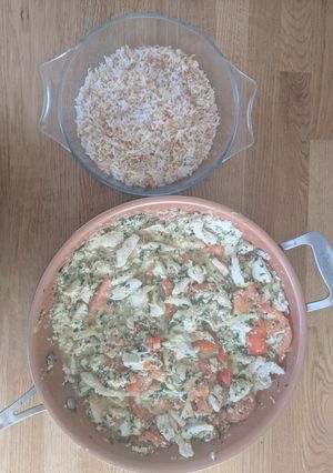 A picture of Chicken and Rice.