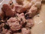 Pollo al champiñón