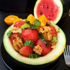 A picture of Watermelon Walnut Salad.