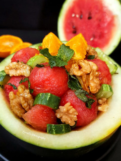 A picture of Watermelon Walnut Salad.