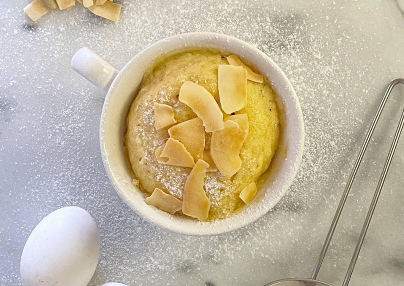 Mug cake de coco keto