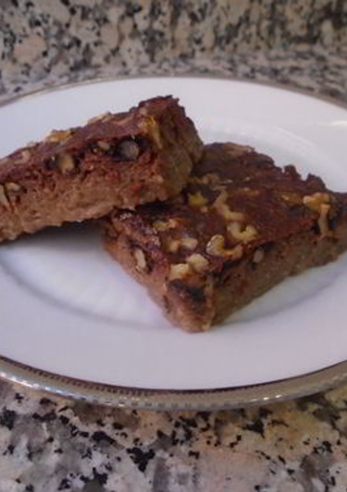 Una foto de Brownie de manzana