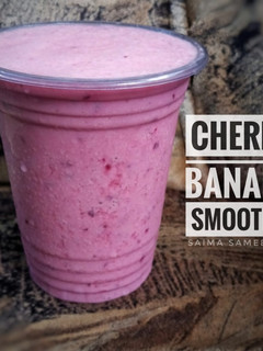 A picture of Cherry banana smoothie.