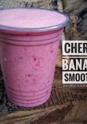 A picture of Cherry banana smoothie.