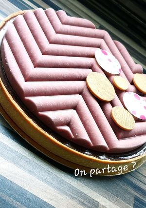Une photo de Tarte chocolat framboise