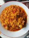 Arroz con careta de cerdo