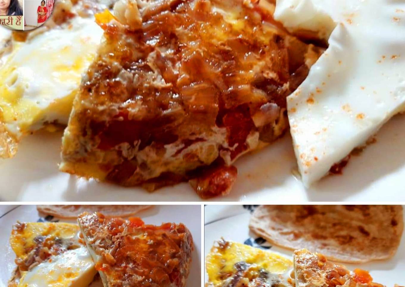 Egg pizza loaded with veggies