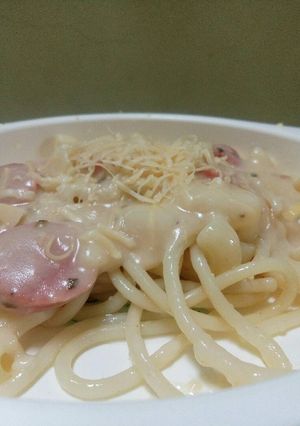 Foto resep Spaghetti carbonara (simple)