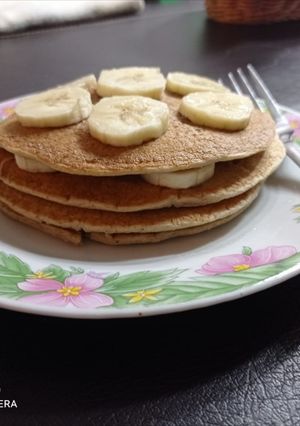 Una foto de Panqueques de avena y plátano