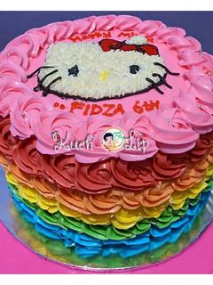 Foto resep Rainbow cake panggang