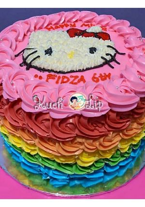 Foto resep Rainbow cake panggang