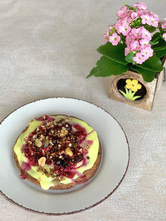 Foto de Panqueca recheada de Chocolate e Frutos Vermelhos