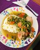 Arroz c/pollo arvejado
