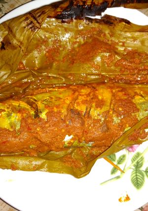 Foto resep Ikan hapaw pepes bakar bumbu sederhana