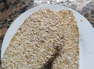 Una foto de Milanesas de berenjenas rebozadas en avena