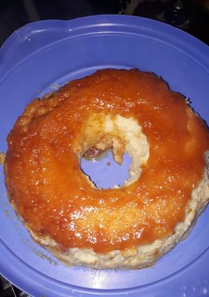 Una foto de Budín de pan súper práctico