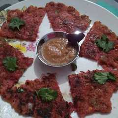 बीटरूट उत्तपम (beetroot uttpam recipe in hindi)-レシピのメイン写真