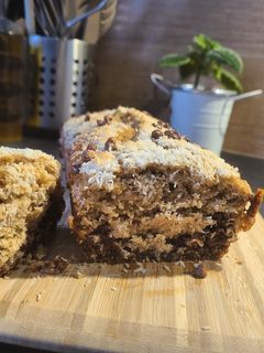 Une photo de Le cake choco coco healthy