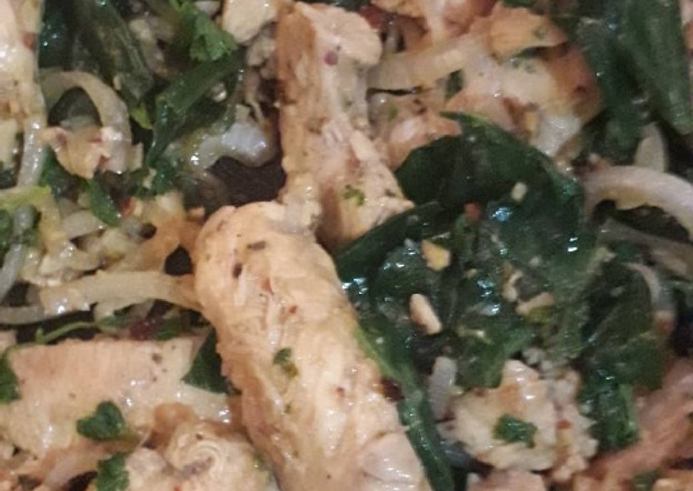 Pollo con espinaca 🍃