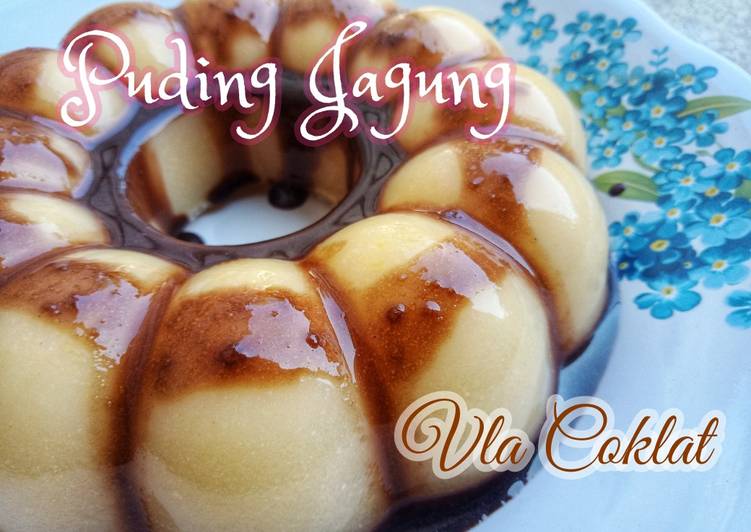 Puding Jagung Vla Coklat