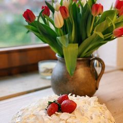 A picture of Gluten-free carrot cake🧡.