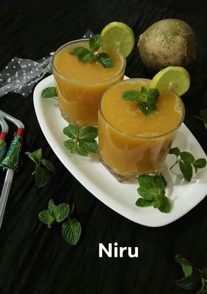 A picture of Bel ka Sharbat (wood apple juice).