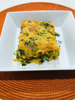 Una foto de Budín de zanahorias y espinacas