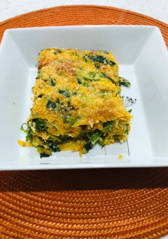 Una foto de Budín de zanahorias y espinacas