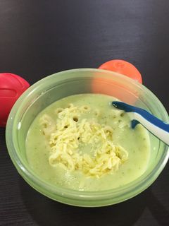 Foto resep Potato Cream Soup with Macaroni Cheese
