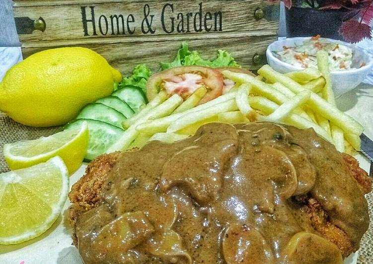 🍗 Chicken Chop With Mushroom sos 🍗