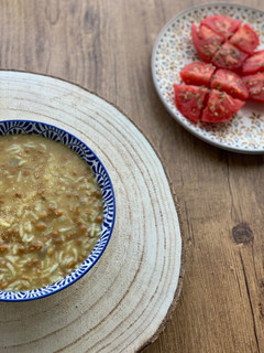 Una foto de Lentejas con arroz basmati