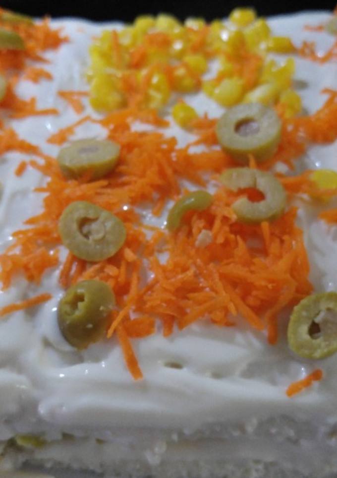 Una foto de Pastel vegetal frío