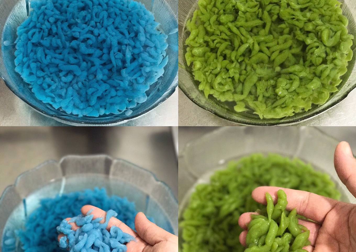 Cendol Asia dessert 🍨 Cendol Jelly daun pandan & bunga telang