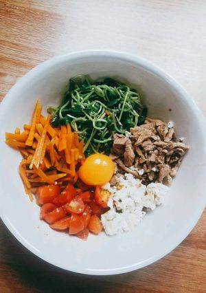Hình của món Bibimbap diet.