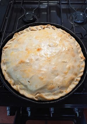Una foto de Tarta de Jamón y queso fácil