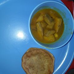 Elephant foot yam / suran curry A picture of Elephant foot yam / suran curry.