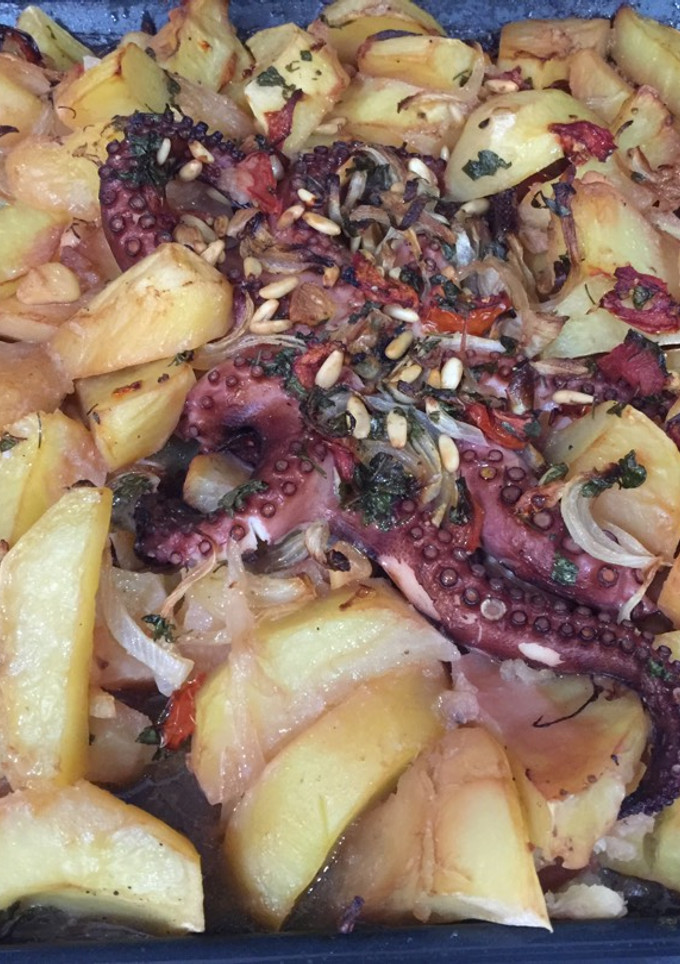 Una foto de Asado de pulpo