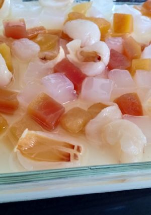 Foto resep Puding Tahu Leci Coctail