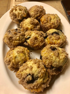 A picture of Blueberry Streusel Muffins.