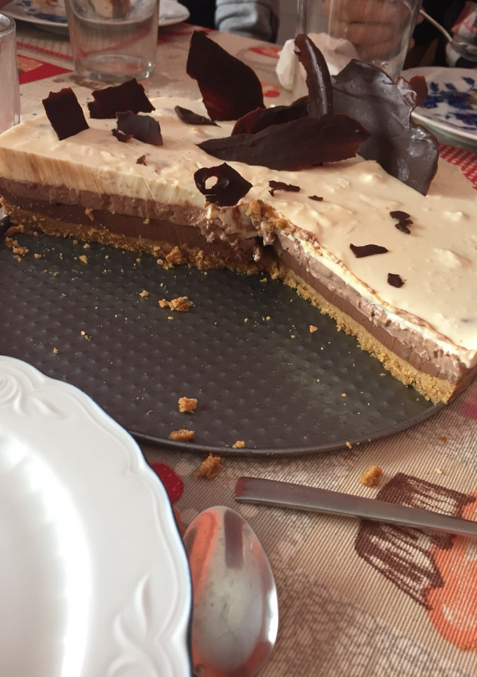 Una foto de Tarta de 3 chocolates