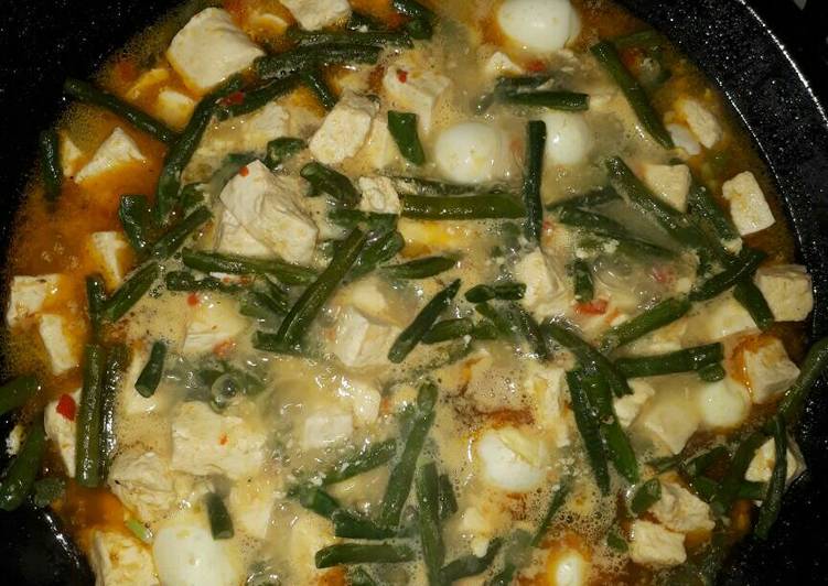 Sayur santan kacang tahu telor puyuh